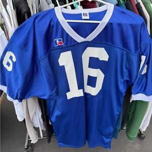 Russell Athletic Blue and White Sports Jersey